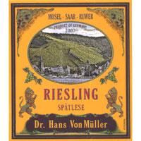 Dr Hans Von Muller - Riesling Spatlese 2021 (750ml) (750ml)